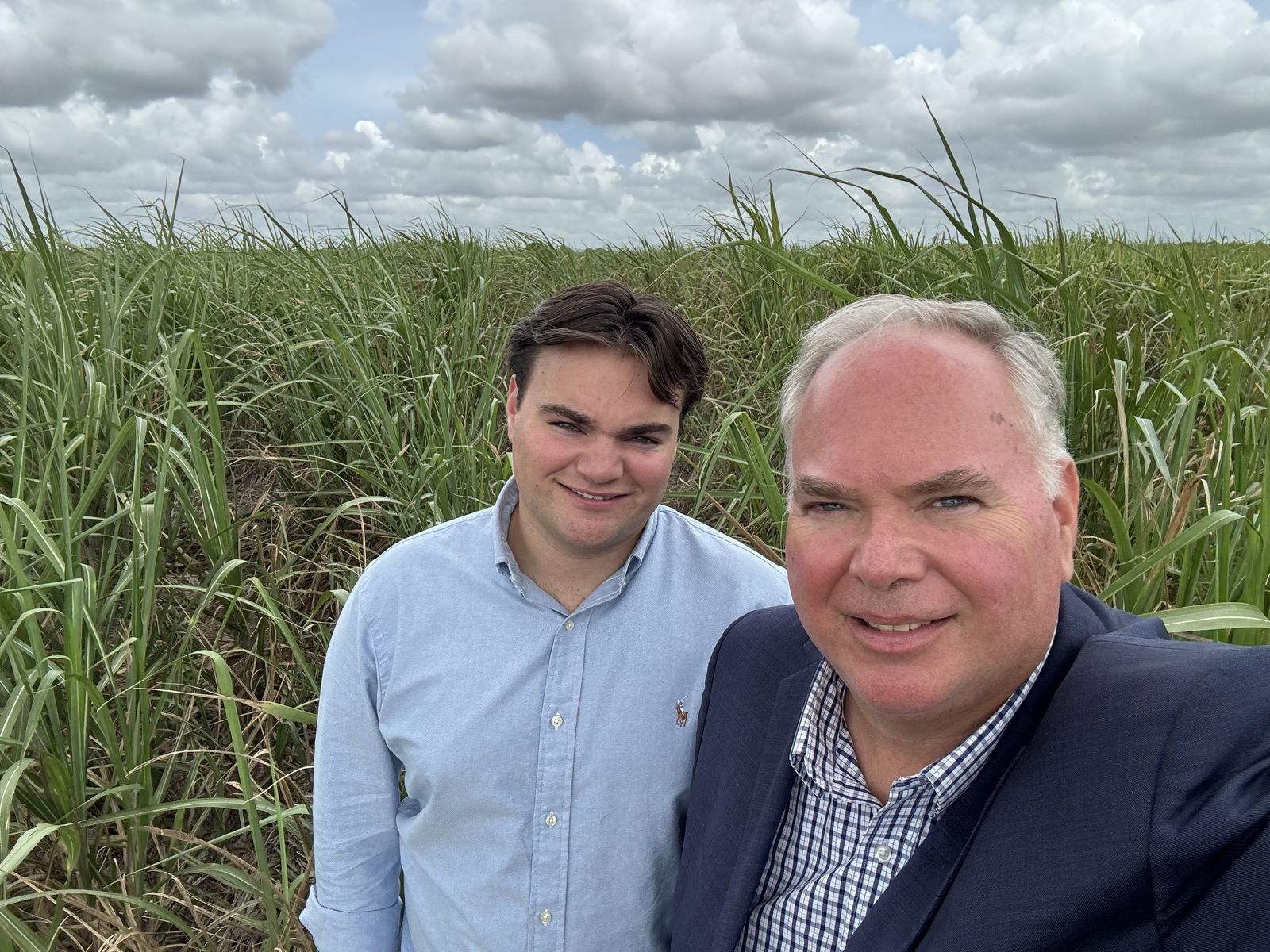 Our family standing in a Caribbean sugarcane field